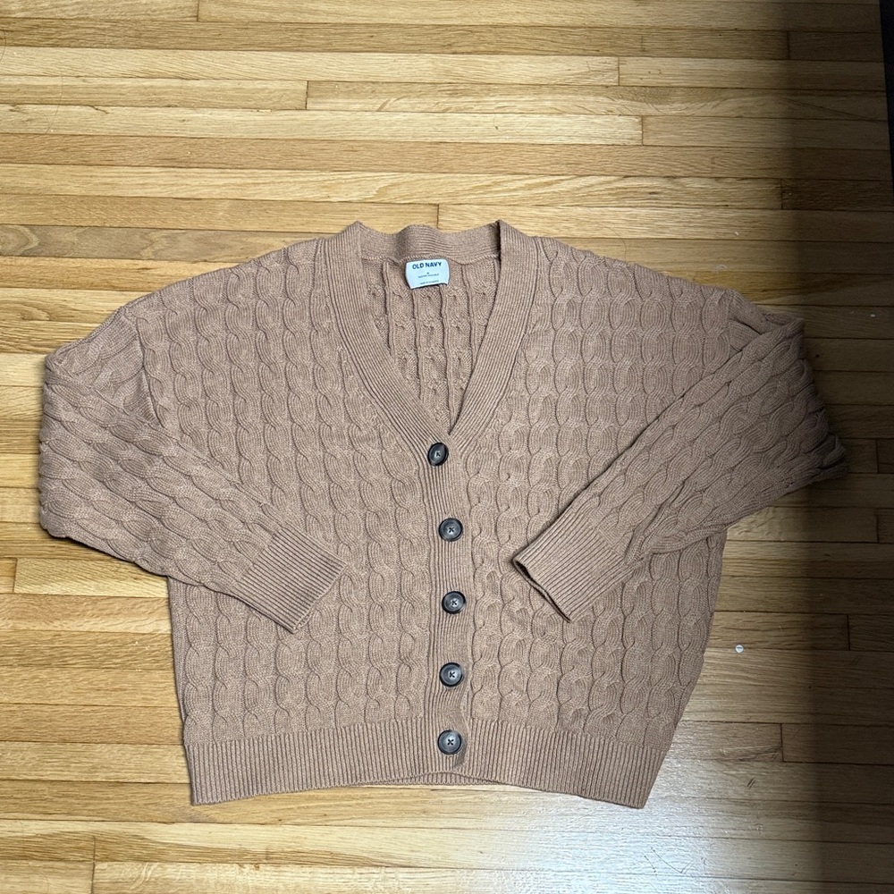 Old Navy Cable Knit Cardigan - Brown